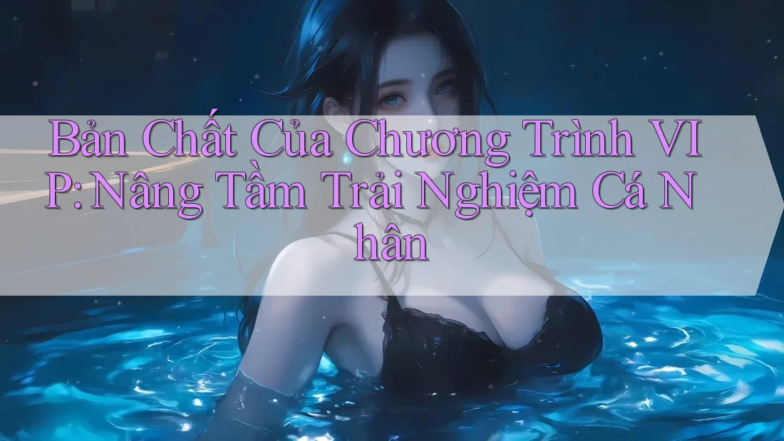 Bản Chất Của Chương Trình VIP: Nâng Tầm Trải Nghiệm Cá Nhân
